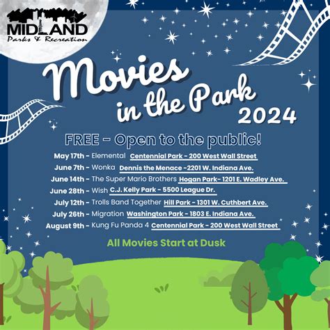 City of Midland to host annual Movies in the Park series