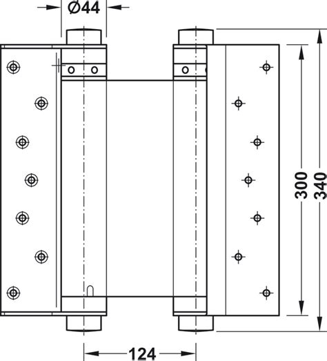 Double action spring hinge, for flush interior doors up to 145 kg | online at HÄFELE