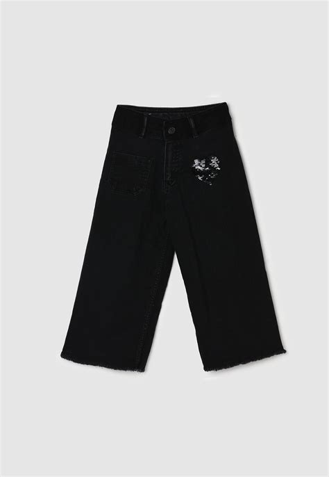 Buy Girls Embellished Wide Leg Jeans Online at just Rs. 699.0 ...
