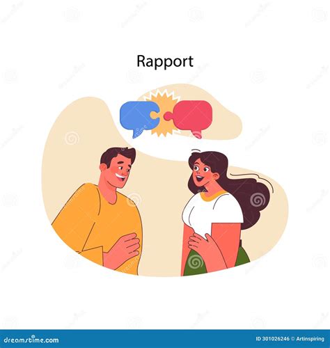 Building Rapport in Neuro-linguistic Programming. Flat Vector Illustration Stock Vector ...