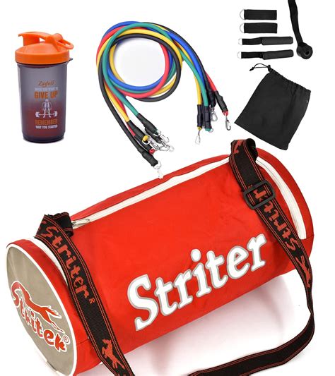 Buy STRITER Gym Duffle Bag Multipurpose Casual Round Bag + Resistance ...