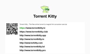 Torrentkitty.org: Torrent Kitty : Torrent to Magnet Conversion