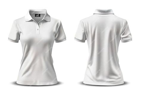 Premium Vector | White Polo Shirt Template for Woman