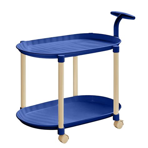 YIMWNYI Rolling Side Table with Wheels, Mobile End Table for Small ...