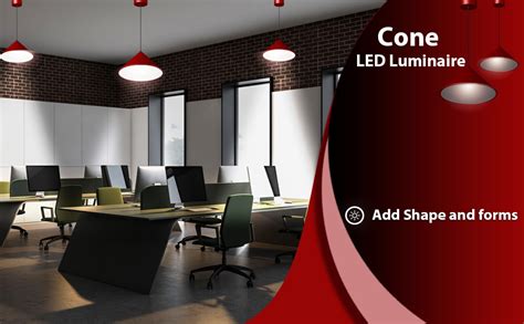 Buy wipro 20 Watt Cone 460 Red LED Luminaire (Warm White, Pack of 1 ...