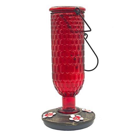 Glass Hummingbird Bird Feeder, 14" | At Home