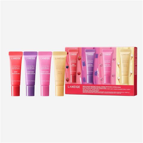 Amazon.com: LANEIGE Mini Lip Glowy Balm Set: Travel-Sized Sheer Tinted ...