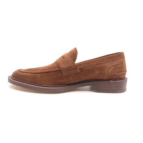 Men's Brown Suede Leather Casual Penny Loafer