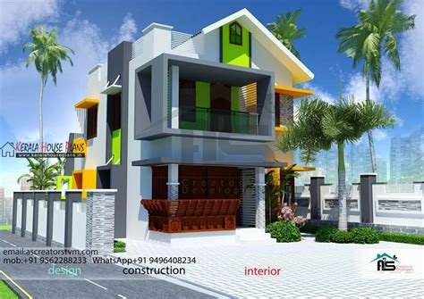 kerala home designs photos in double floor