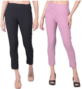 Comfort Lady Regular Fit Women Black, Pink Trousers - Buy Comfort Lady ...