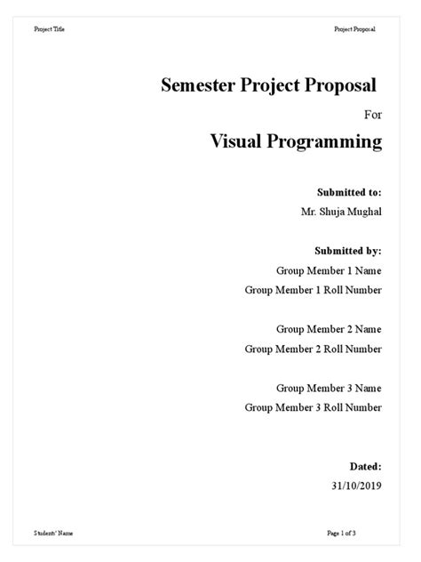 Image result for Programming Project Proposal