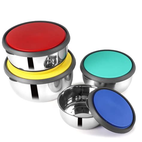 Buy uninox Double Mould Lid Air Tight Stainless Steel Bowl Storage, Set ...