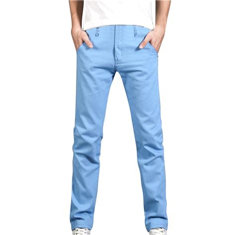 Men's Slim Fit Khaki Pants Stretch Casual Skinny Chino Pant Relaxed Fit ...
