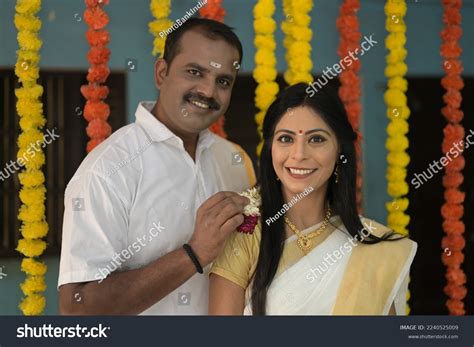 Portrait South Indian People Celebrating Their Stock Photo 2240525009 ...