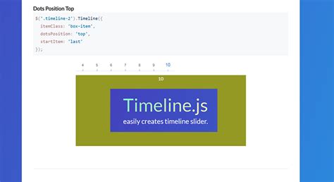 Timeline Slider JavaScript 的图像结果