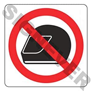 SIGN EVER Do Not Use Helmet in This Area Information Sign Stickers for ...