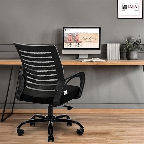 IAFA Diego Office Chair with Height Adjustable Mechanism, Ergonomic Mid ...