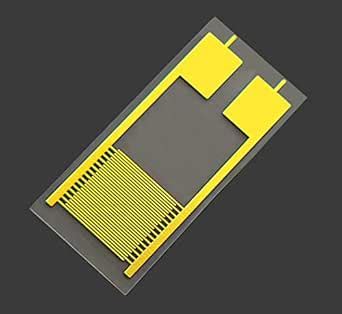 5 Pieces 100μm Novel Circular Spiral Flexible Interdigitated Gold ...