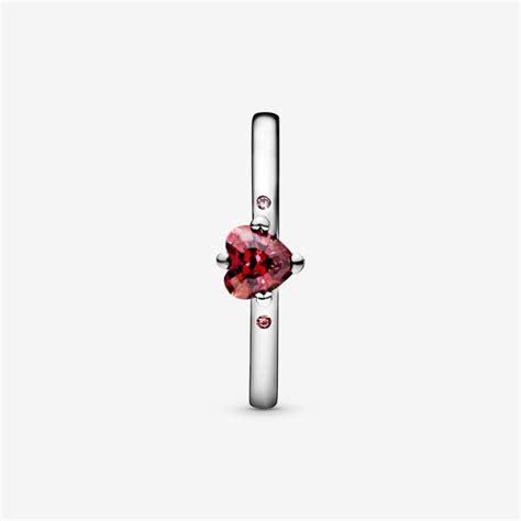 Pandora Halo & Solitaire Rings India Online Sale - Silver Sparkling Red ...
