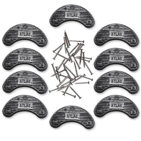 Shoe Heel Plate Taps with Nails 5 Pairs Rubber Heel Replacement Plates ...