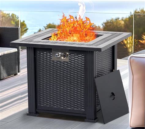 Amazon.com: 28 Inch Gas Fire Pit Outdoor Firepit Table, 50000BTU ...