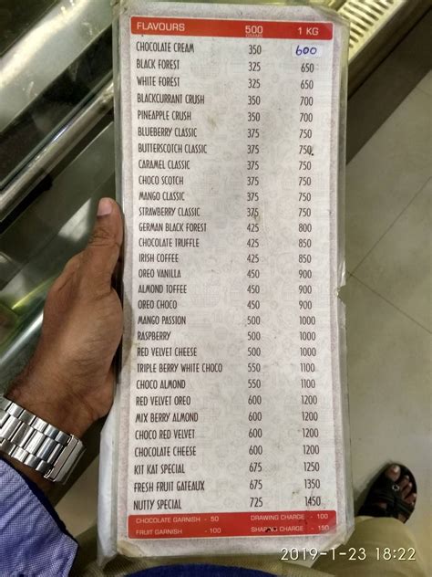Menu at Le Cafe Et Gateaux, Chennai, No 147