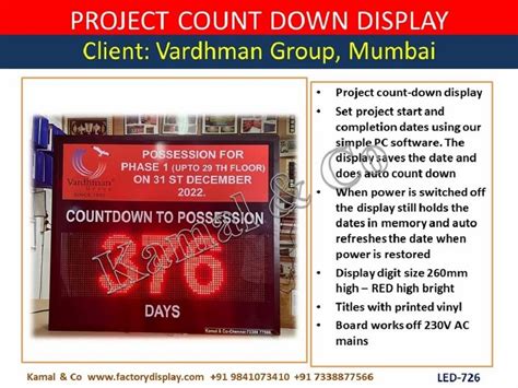 LED Counter Display Boards - Led Wireless Timer Display Board ...
