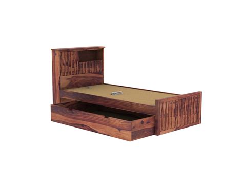 Buy Stack Single Bed With Drawer Storage (Teak Finish) Online : Urbanwood