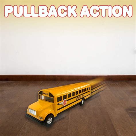 Buy ArtCreativity Diecast Yellow School Bus for Kids, 7 Inch Classic ...