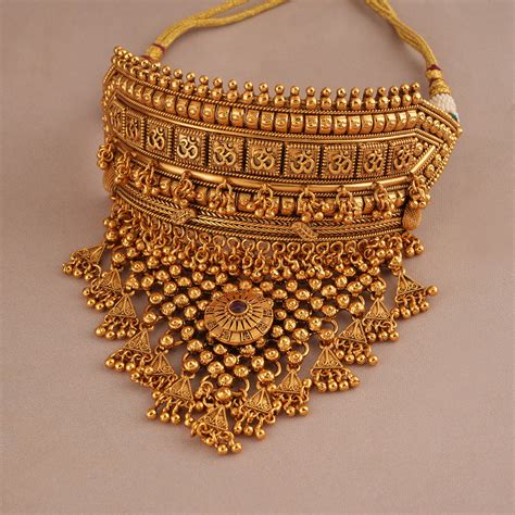 Amazing antique gold choker set - smarsjewelrys