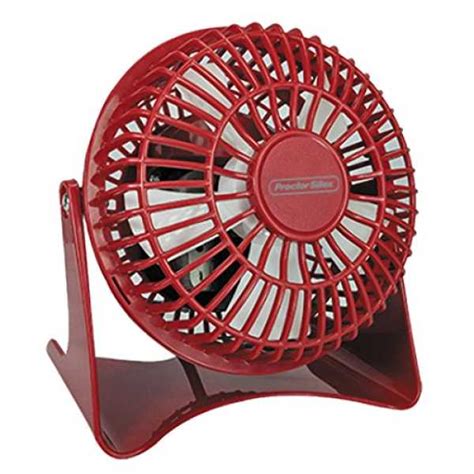 Proctor Silex PO1DF013 5 Blade (100mm) Desk Fan - Red Price in India ...