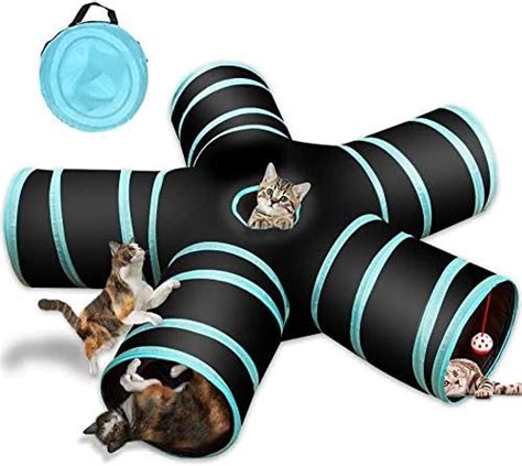 Buy GUSTYLE Cat Tunnel Toy 5 Way, Collapsible Pet Play Tunnel Tube with ...