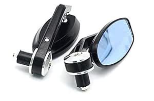 NEW RIDER Bike 124 Handlebar Rear View Mirror Oval shape End Adjustable ...