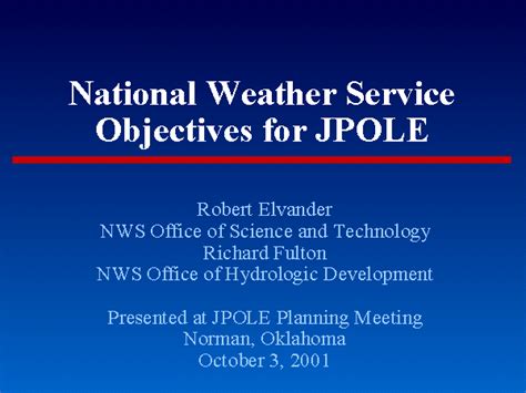 OHD/HL - presentations/present_nws_obj_oct01: sld001