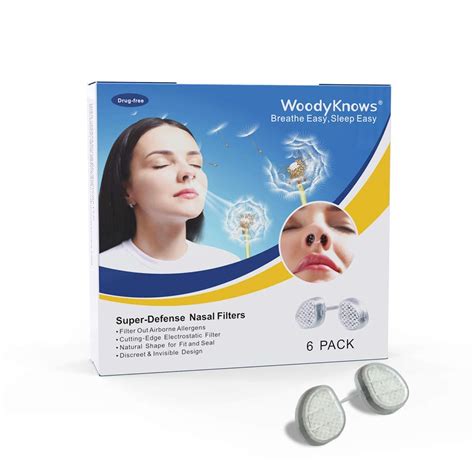 Buy WoodyKnows Defense Nano Nose/Nasal Filters Block Pollen Portable ...