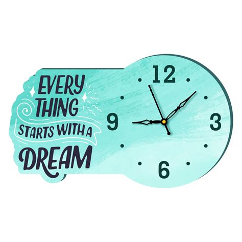 Wooden Clock with Quote 2 – GoofyShop.in