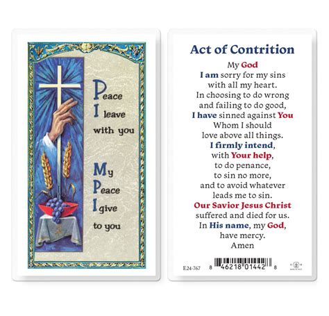 Act of Contrition Laminated Prayer Card | Catholic Prayers – Catholic ...