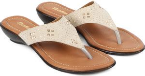 Bata LUNA THONG Women Wedges - Buy Beige Color Bata LUNA THONG Women ...