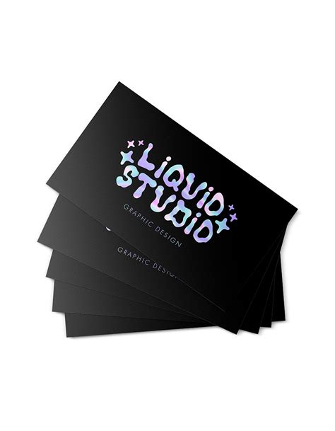 Holographic Foil Business Cards 的图像结果