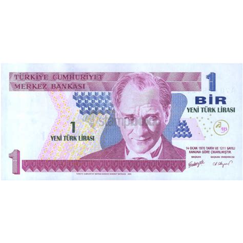 TURKEY 1 YENI TURK LIRASI 2005 P-216 UNC – Stampboxx