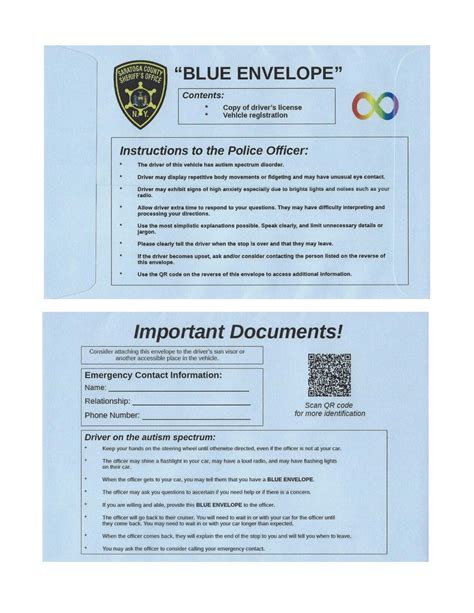 Warren County Sheriff's Office adopts Blue Envelope program