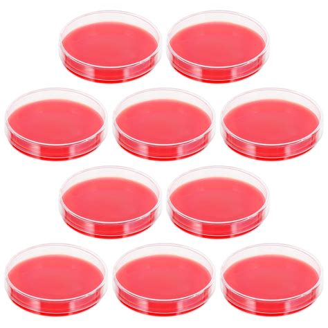 VILLCASE Columbia Blood Agar, 10pcs Laboratory Petri Dishes, Pre ...