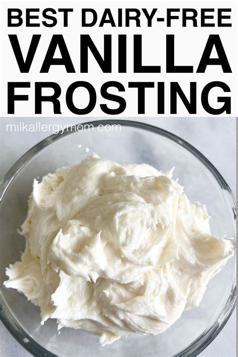 Vanilla Frosting Dairy-Free | Milk Allergy Mom | Dairy free vanilla ...