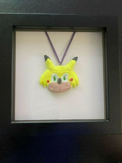 FRAMED Cursed Clay CWC Sonichu Medallion numbered 186/300 Chris Chan ...