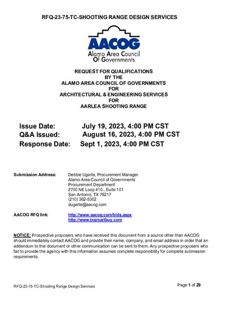 Fillable Online Request for Qualifications for Architectural ...