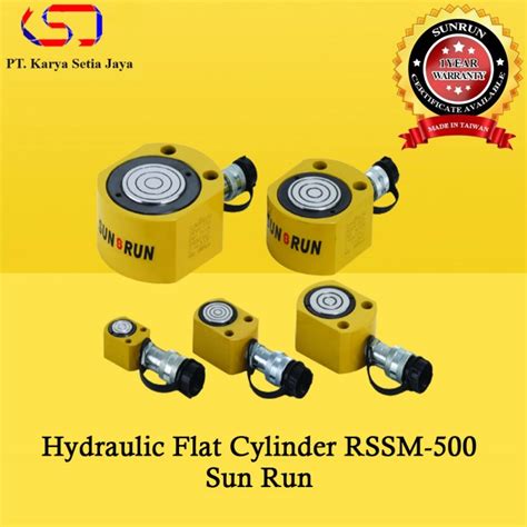 Jual Hydraulic Flat Cylinder model RSSM-500 Cap 45T Stroke 16mm Sun Run ...