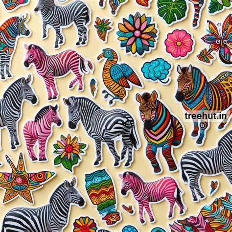 Printable Zebra Stickers and 20 Craft Activities for Kids, Adults ...