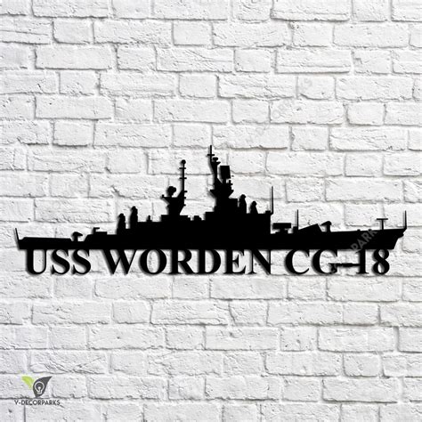 Uss Kinkaid Dd-965 Navy Ship Metal Art, Navy Ships Silhouette Metal Gift For Navy Veteran ...