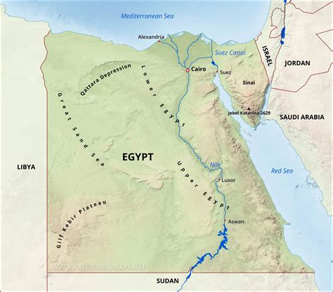 Egypt Physical Map