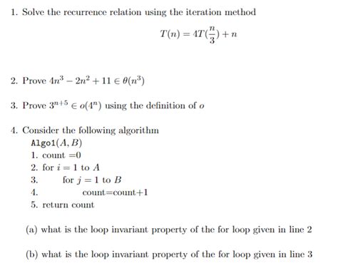 Image result for Recurrence Relation Iteration Method